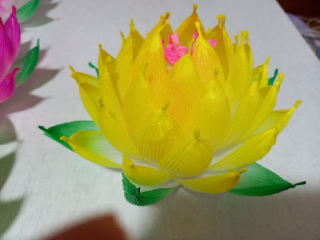 蓮の花の紙83 8色　24個　蓮の紙　韓紙　ハスの花　韓国