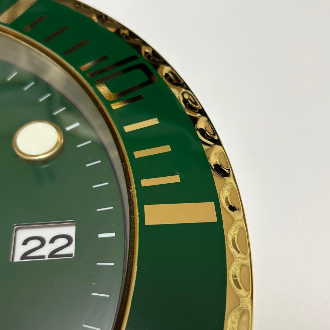 希少品 ROLEX掛け時計 グリーンサブゴールド
