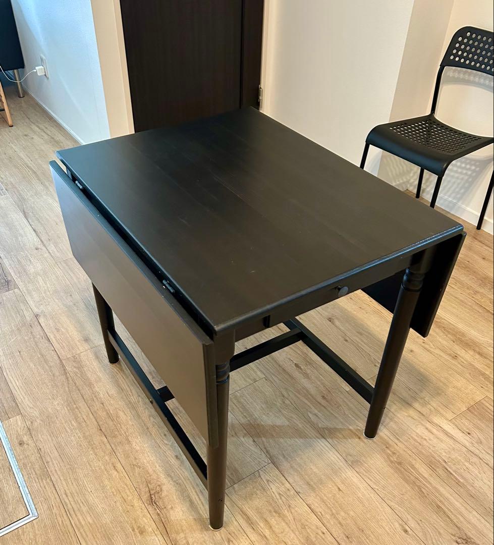 【希少】9/22〆IKEA INGATORP ダイニングテーブル　ブラック