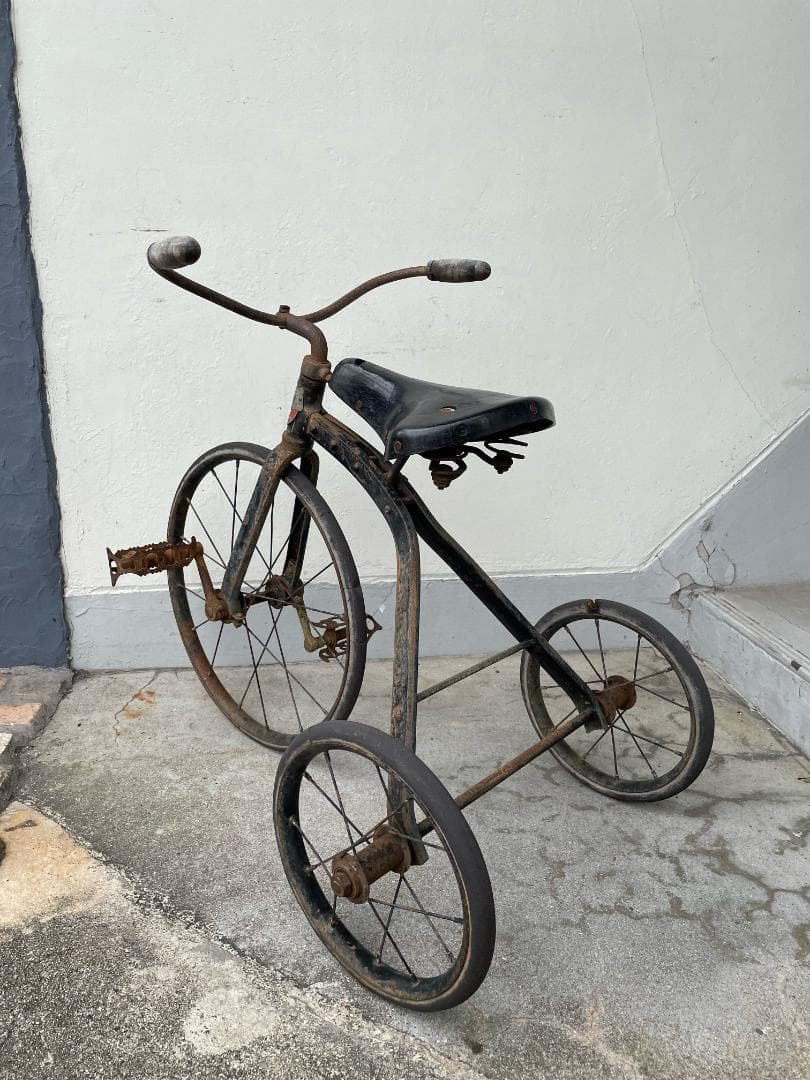 希少 USA コルソン社 アンティーク 三輪車 子供用 ベロシペード 什器