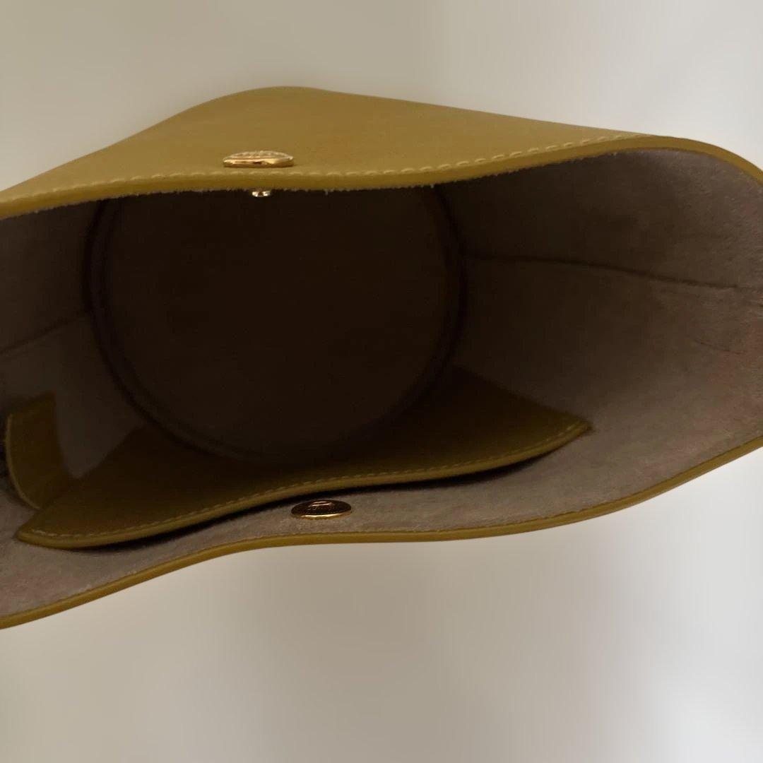 ロンシャン　バケットバッグ　イエロー