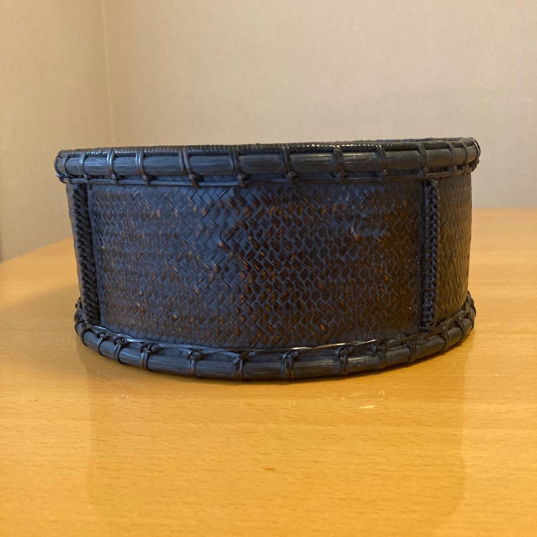 唐物　丸　炭斗 和田菁竺 作　共箱　茶道具