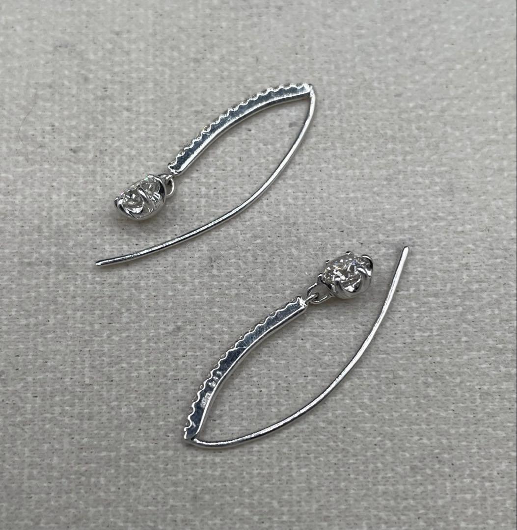 JA10★高級 ダイヤモンド約1ct K18WG ピアス