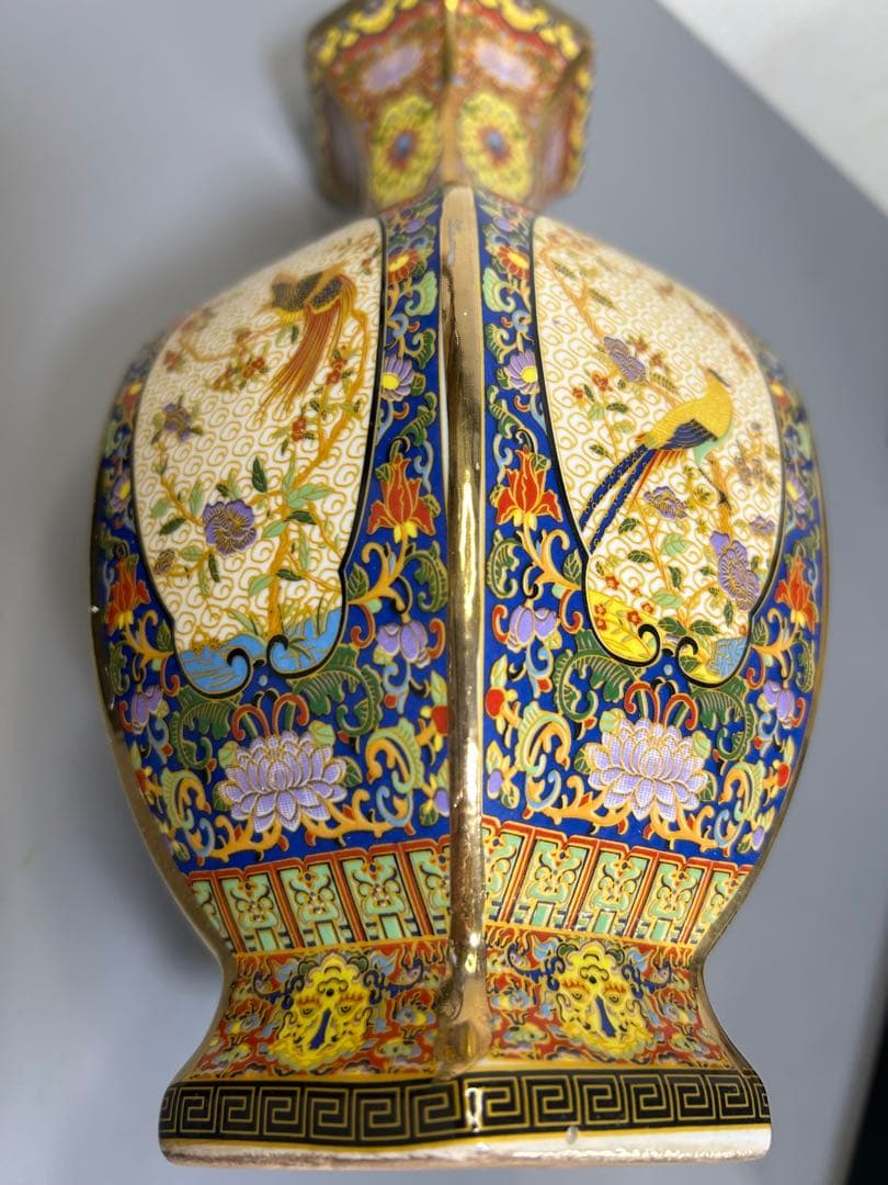 清代雍正粉彩描金花瓶　旧家蔵出し、骨董品、在銘、縁起物、希少、古美術、美術品