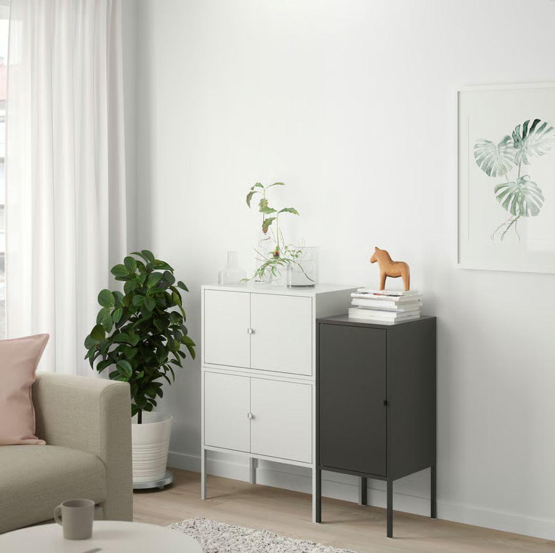 IKEA LIXHULT リックスフルト 2台 グレー 送料込 組立て済 未使用