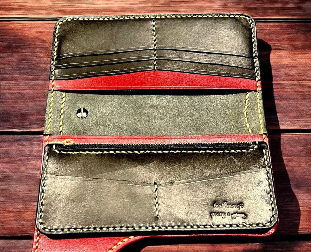 最高級 ブラックパイソン本革 長財布 栃木レザー Gravy Leather