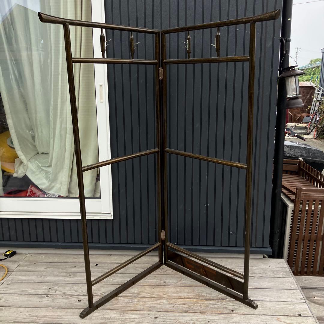 昭和レトロ 和風 漆塗り 衣桁 衣紋掛け 古道具 ハンガーラック 和家具 着物