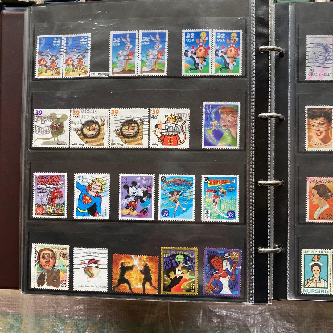 日本5冊済外国切手アルバム5冊未済混合計１ 0冊６段前後４ 0〜５ 0 P重品有