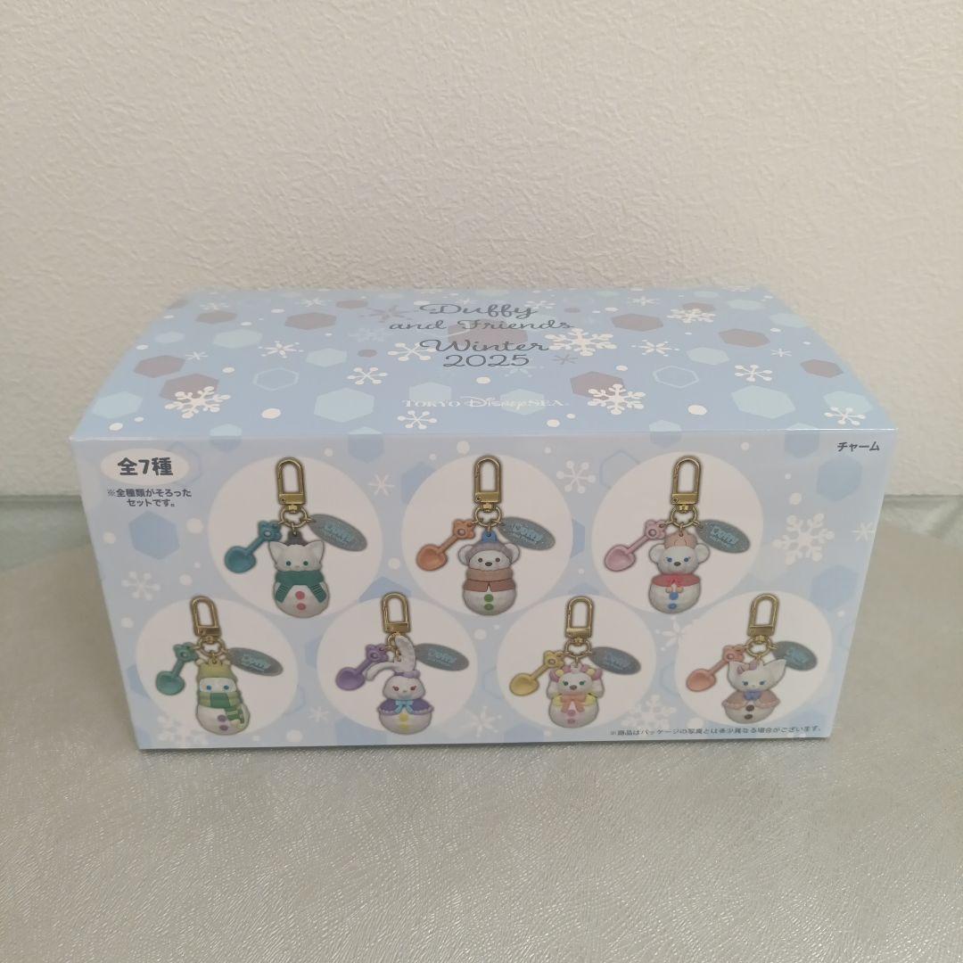 ダッフィー&フレンズ　シークレットオブスノー　チャーム　雪だるま　コンプリート