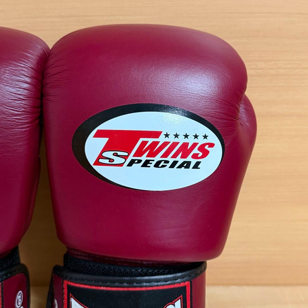 【美品】TWINS ツインズ ボクシング グローブ 8oz 本革 ワインレッド