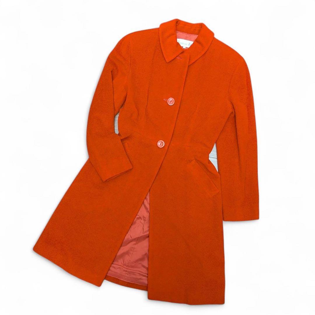 美品 Christian Dior チェスターコート ウール アンゴラ チンチラ