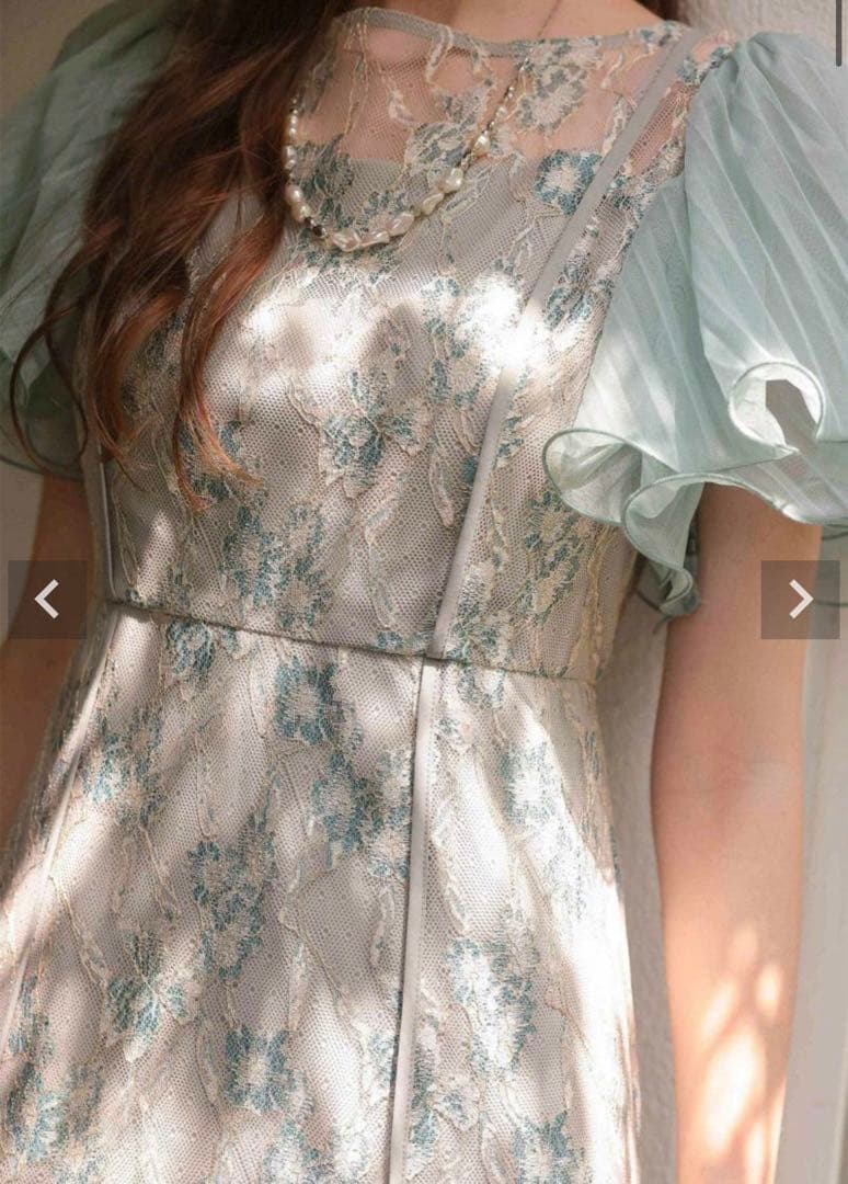 Dorry Doll ドリードール エアリースリーブドレス ロングドレス ブルー