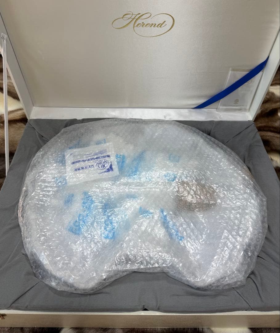 HERENDヘレンド　西安の黒　41cm 脚付き貝形大鉢シェルトレイ　マンダリン