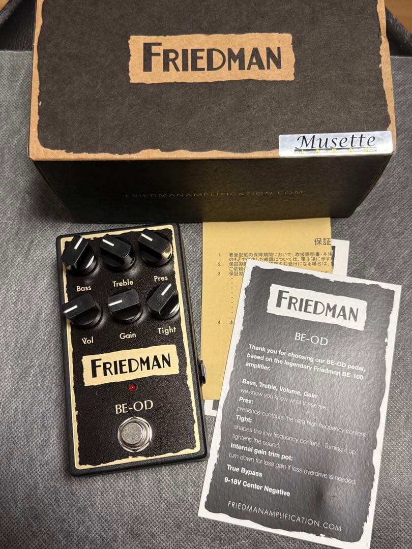 Friedman BE-OD オーバードライブ ディストーション
