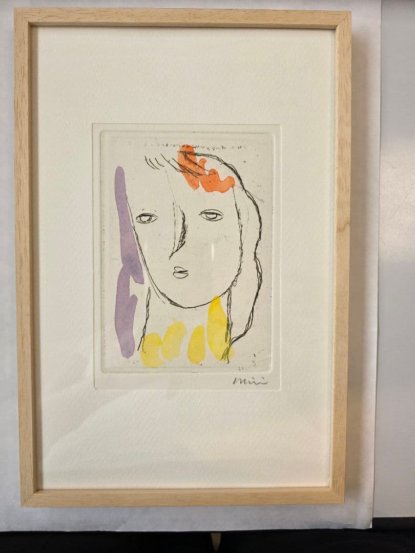 ミズテツオ 銅版画 顔シリーズ