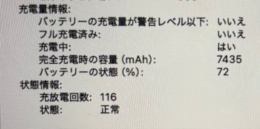 MacBook Pro 16インチ Core-i9 メモリ64GB SSD1TB