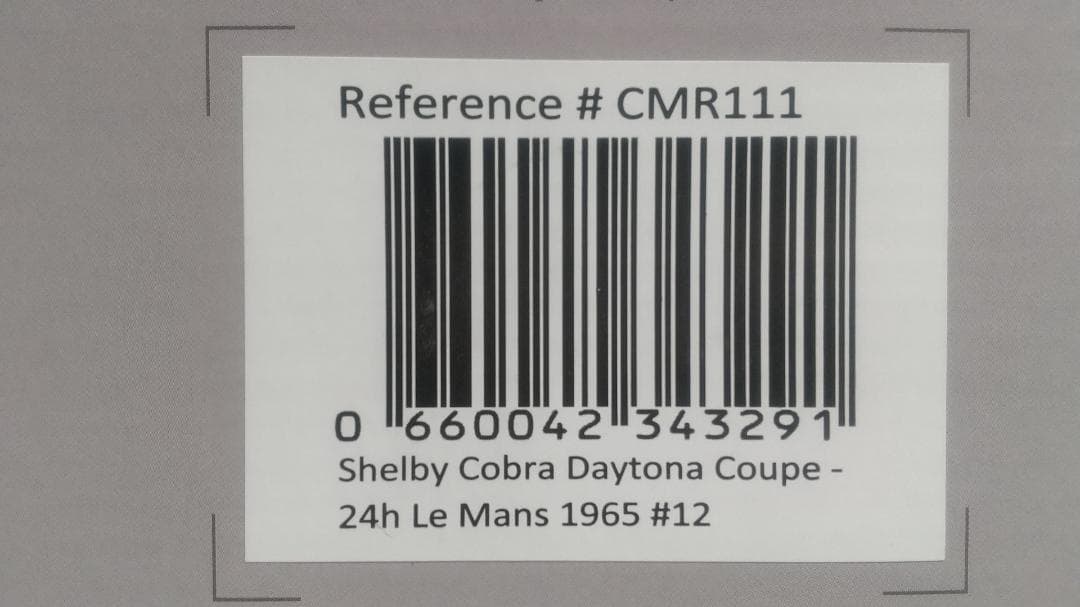 CMR111 1/18 シェルビー コブラ デイトナ クーペ