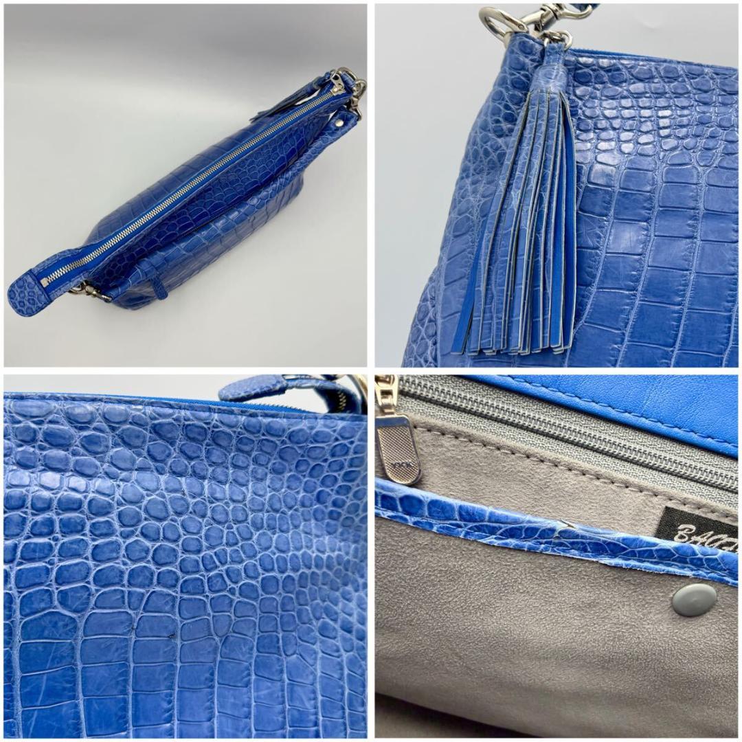 JRA認定 BAGFAN マットクロコダイル ハンドバッグ ショルダー 2WAY