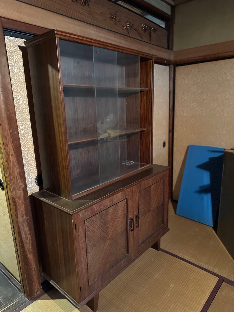 木製チェスト　アンティーク　飾り棚　ヴィンテージ　キャビネット　昭和レトロ