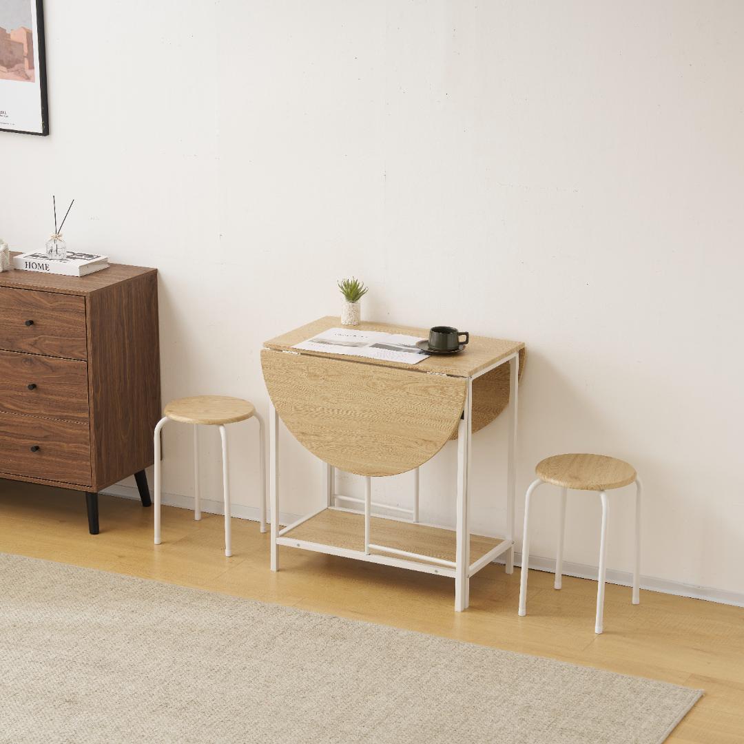 折りたたみダイニング5点セット｜おしゃれ 木目調北欧風 食卓セットNATURAL