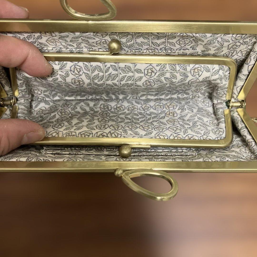 ミナペルホネン　ハンドメイド　 がま口長財布