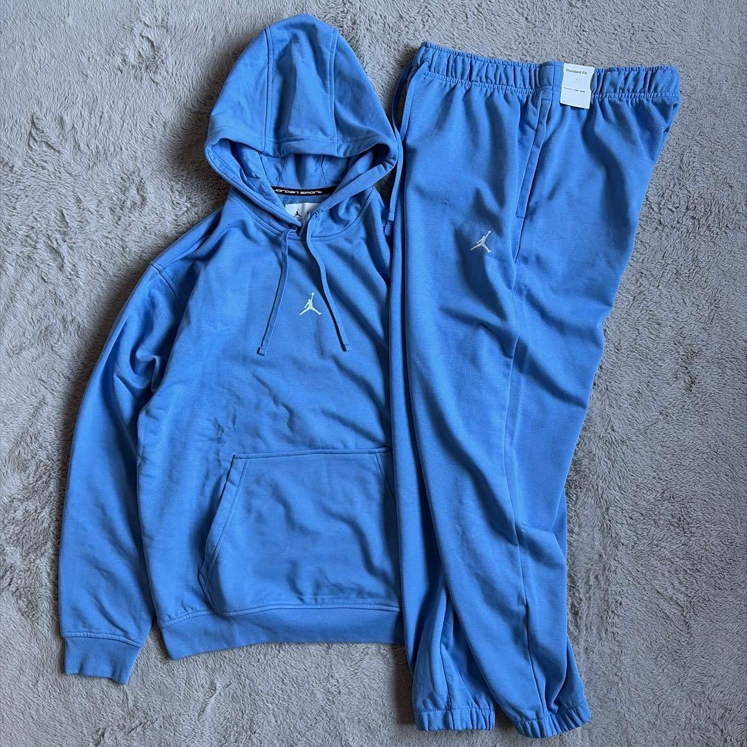 新品 NIKE ナイキ ジョーダン セットアップ 水色 ワンポイントロゴ XL