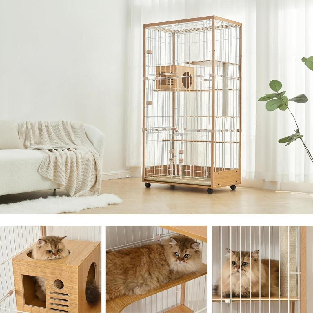 【25％引き】MOTASAN キャットケージ ワイド 96x58.5x186cm