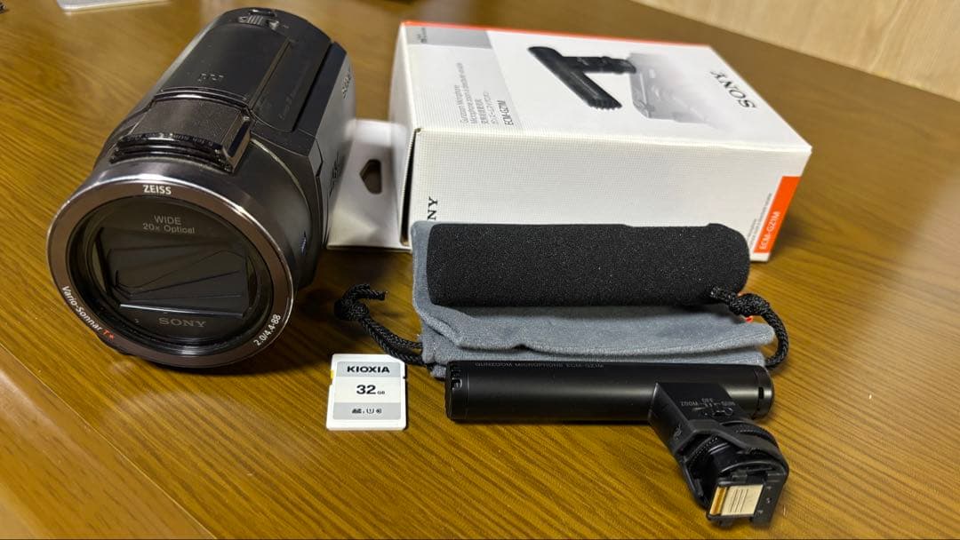 SONY FDR-AX45 ビデオカメラ(ジャンク)＋マイクECM-GZ1M