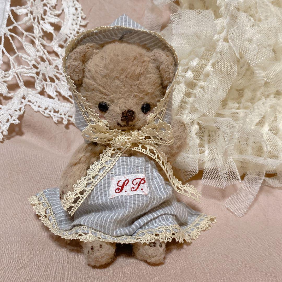 テディベア ハンドメイド ai bear 珈琲染め 手のひらサイズ 11㎝ くま