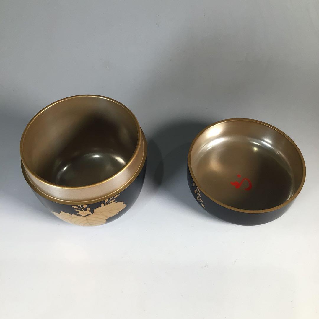 Ｎ５７６　棗　『関口輔聖作』『久田宗也　尋牛斎　極箱』『桐蒔絵』『大棗』　茶道具