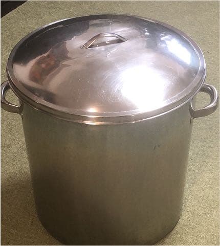 校長　ステンレスタンク ふた付き 日本製 本体持ち手付2点