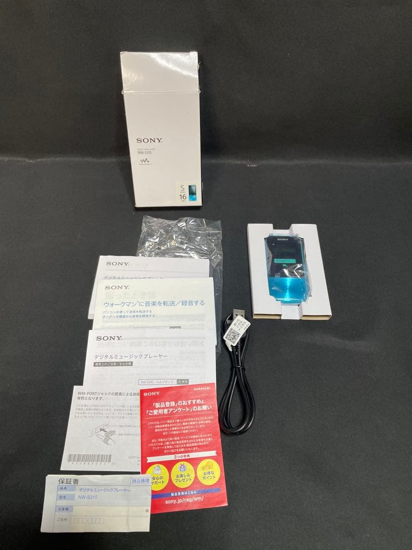 SONYウォークマン NW-S315 ブルー　1352