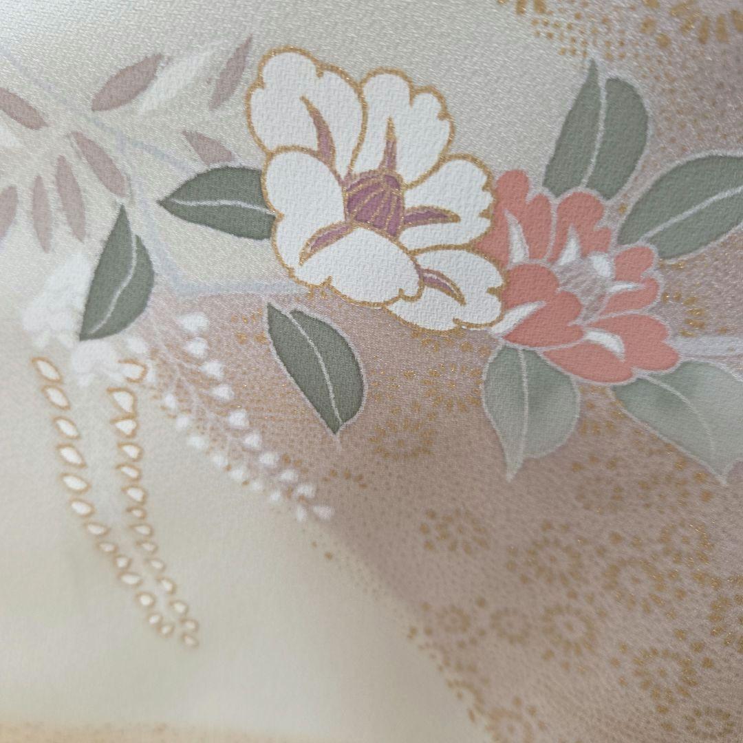 訪問着4点フルセット、着物、袋帯、帯締め、帯揚げ