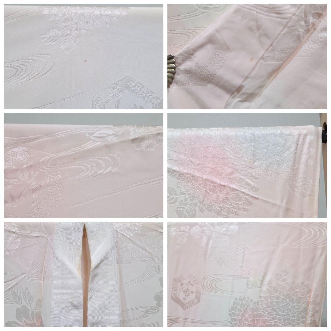 D2 振袖・襦袢セット牡丹の花 金彩 金駒刺繍 袷 正絹 成人式 着物