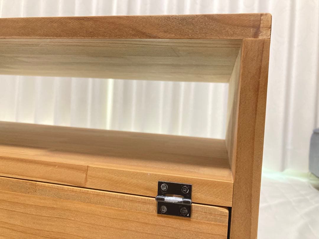 木製テレビボード テレビ台 ローボード フラップ扉付き ウォルナットカラー