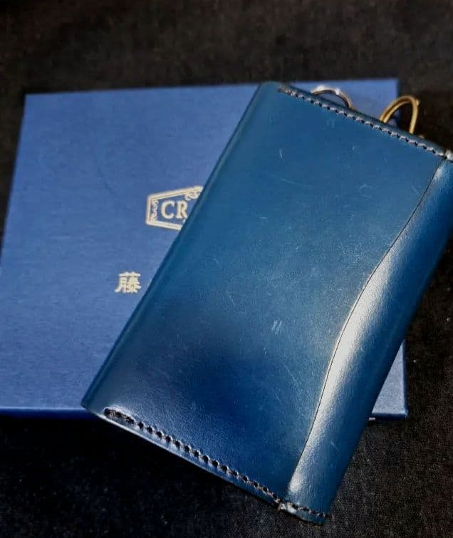 【池之端銀革店】Cramp ブライドルレザー3wayキーケース　限定カラー袋付