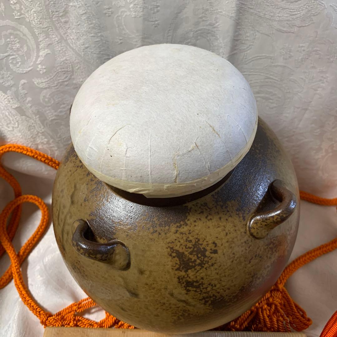 飾壺　茶道具　備前焼　陶峰作　裏千家