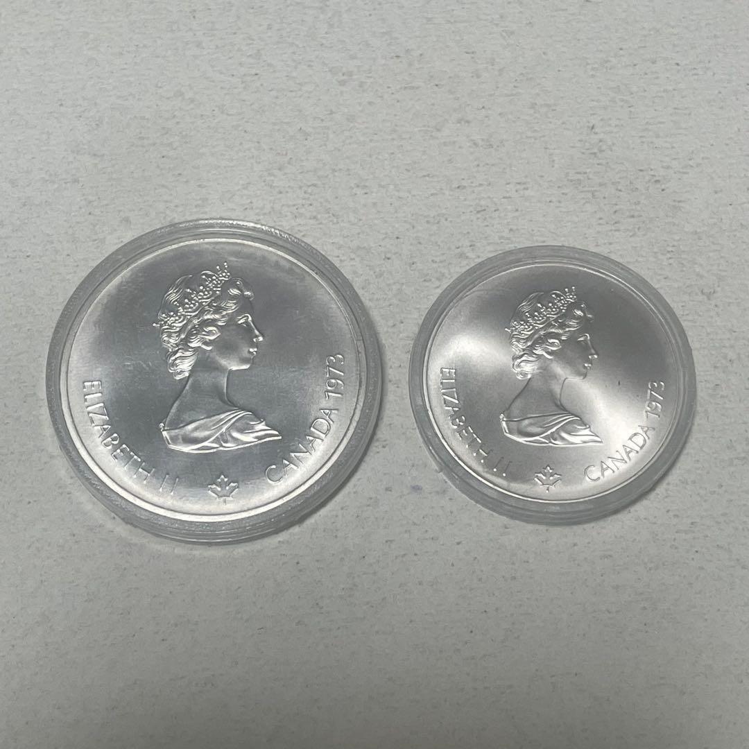 カナダ 1976年 モントリオール五輪 記念銀貨 10ドル 5ドル 銀貨 925