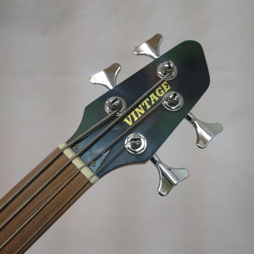 vintage フレットレス エレキベース　迷彩