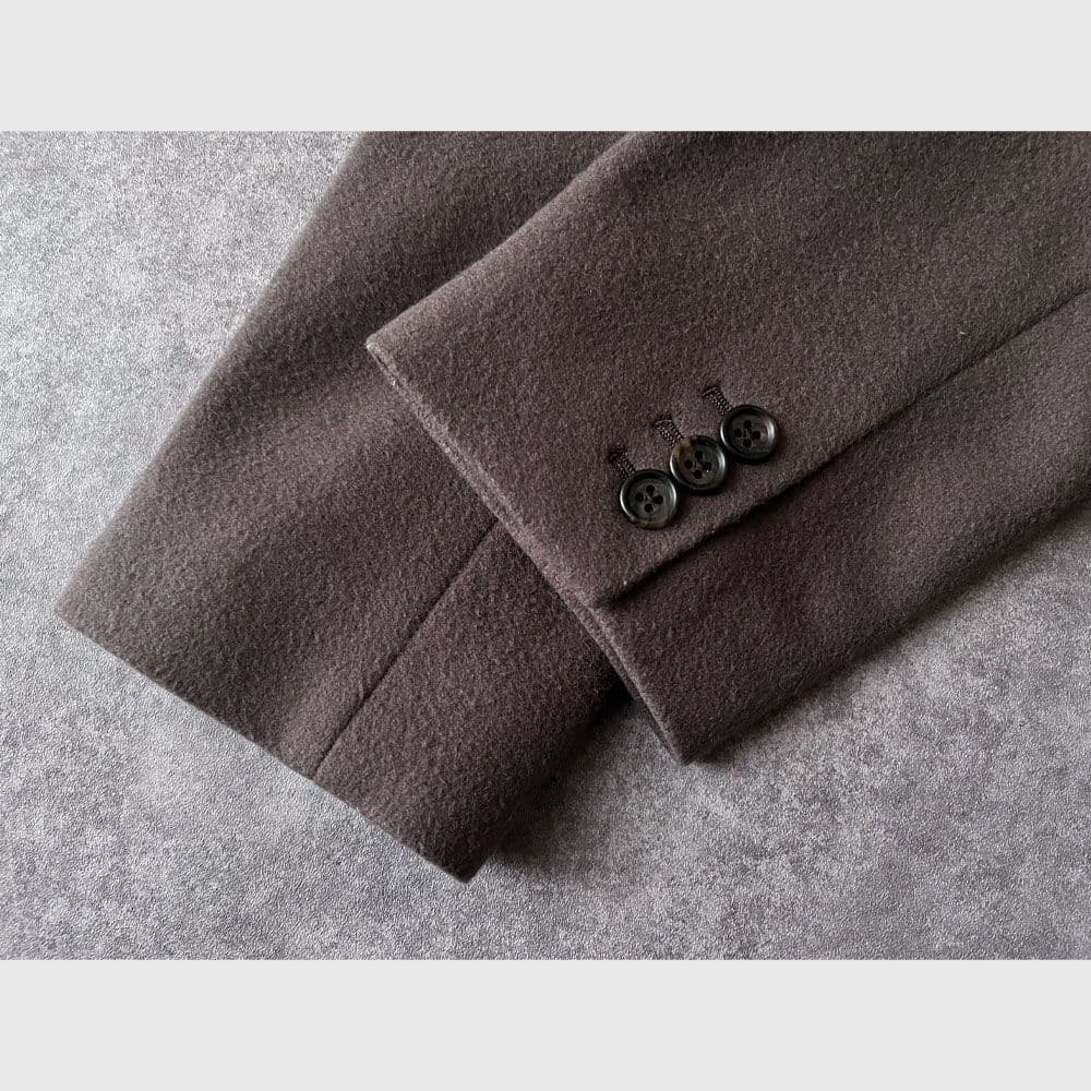 シップス スーパー100’sウール ロングコート チェスター ブラウン D8