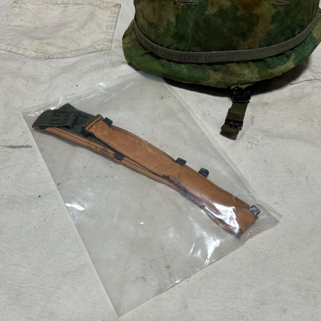 米軍実物 ナム戦 ヘルメットセット M1 ミッチェルカモ デッド汗止め付き