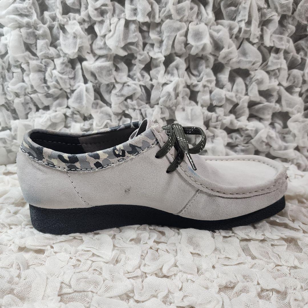 クラークス ワラビー エボ レザー スエード 迷彩コンビ シューズ