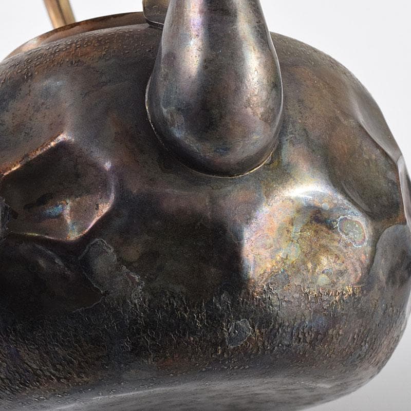 煎茶道具　いぶし銀　槌目　銀瓶　湯沸　急須　重さ約262g　C　8043