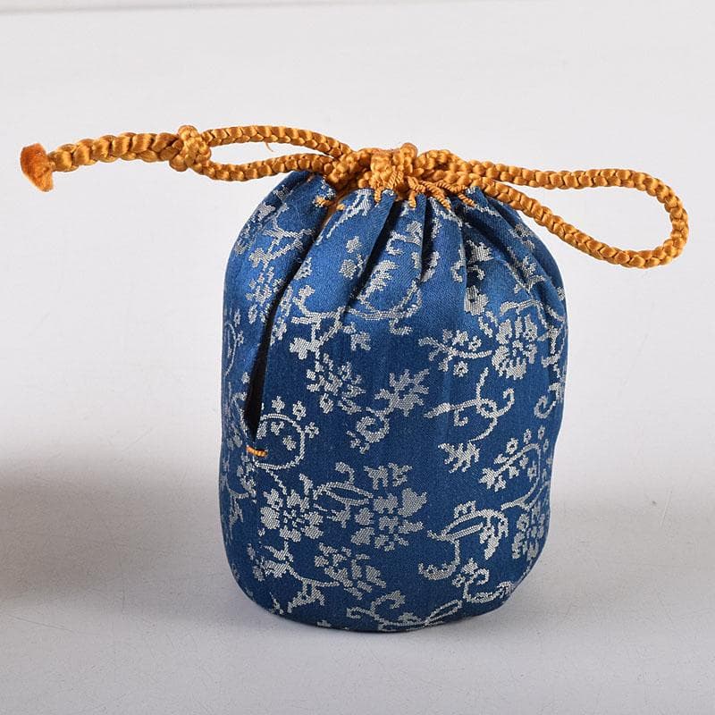 茶道具　萩焼　天寵山　七代　兼田三左エ門造　肩衝茶入　仕覆付　共箱　V　8140