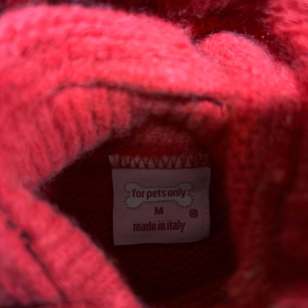 【美品】for pets only ハートビジュー付きニットM