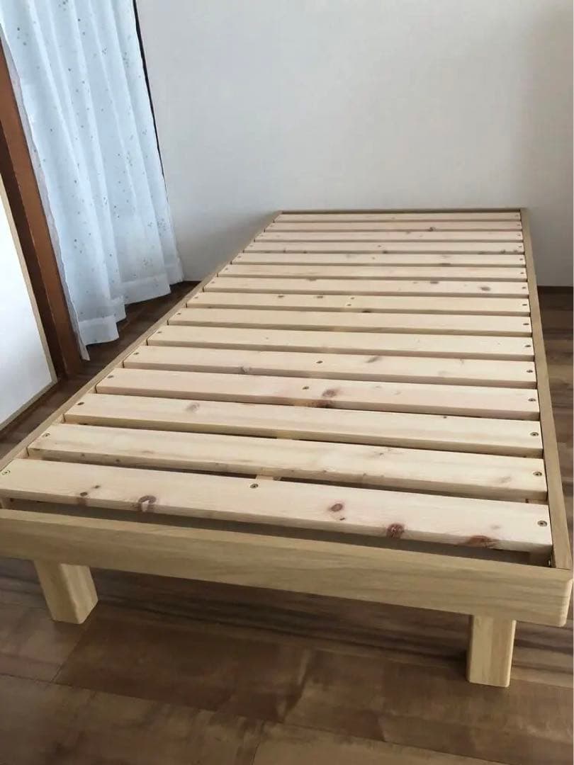 木製シングルすのこベッドフレーム