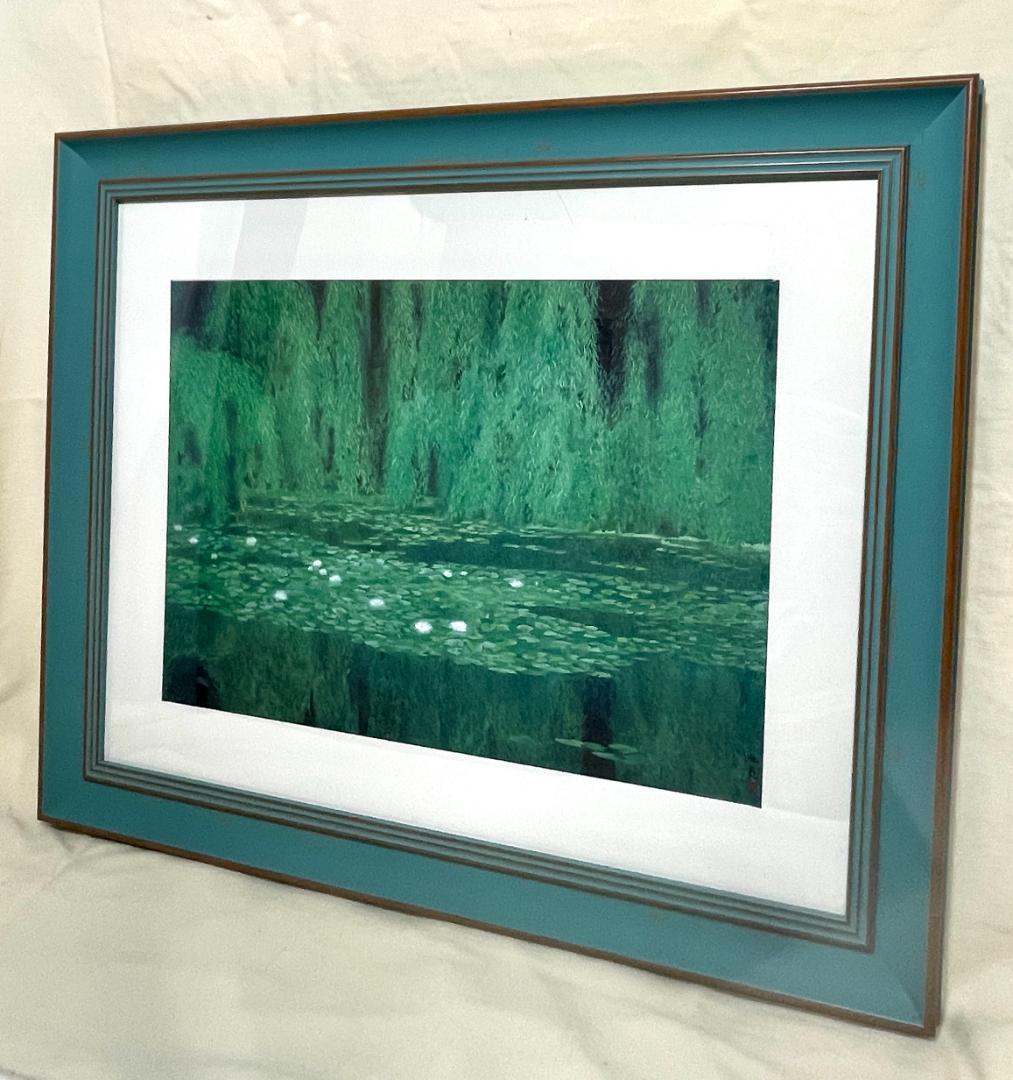 【新品】東山魁夷「沼の静寂」 ポスター　複製画　日本画　風景画　高級額付