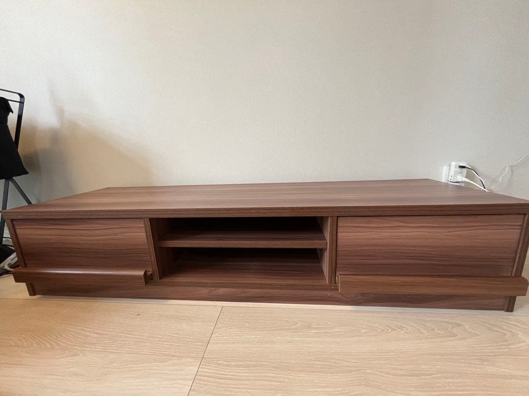 ブラウン木製テレビボード 引き出し付き