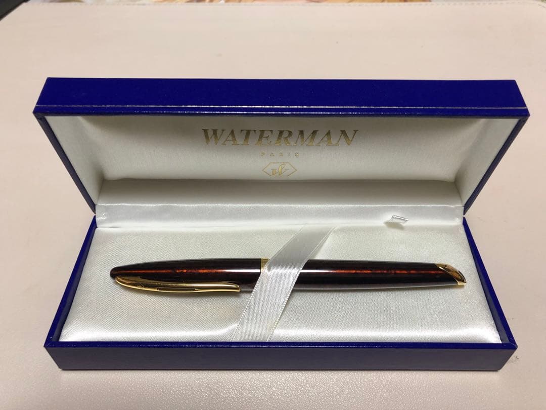 WATERMAN ウォーターマン カレン 万年筆 アンバーシマー 美品