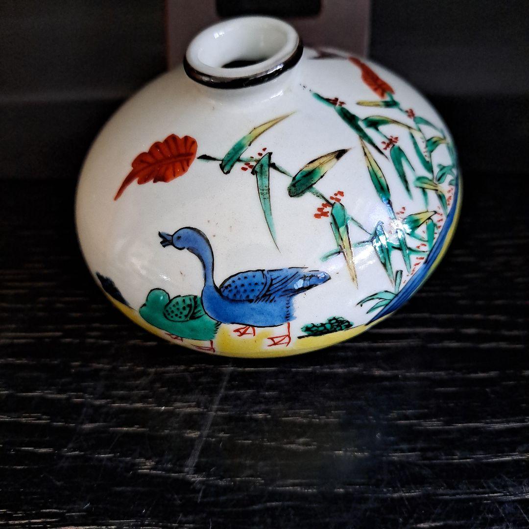 江戸期　白磁　柿右衛門手　　油壺　極上　角福